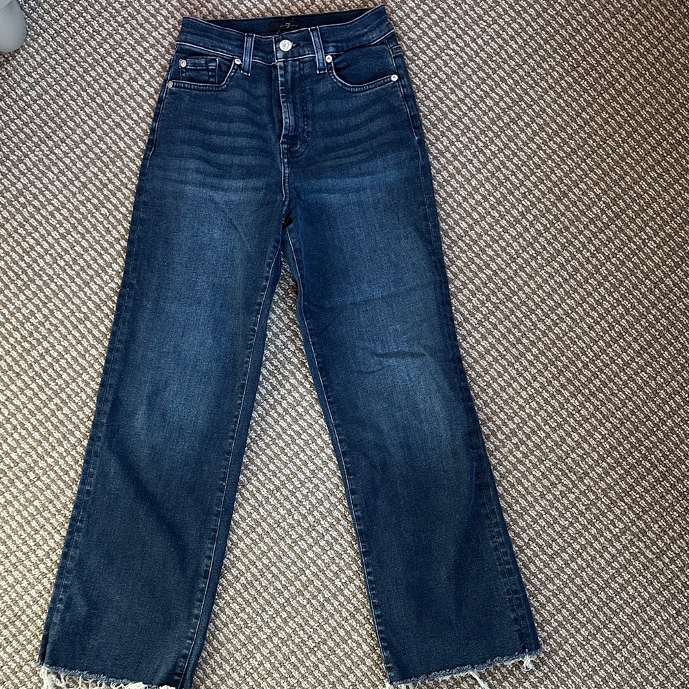 7 For All Mankind Dark Wide Leg Jeans